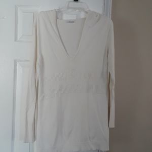Hooded tunic sweater